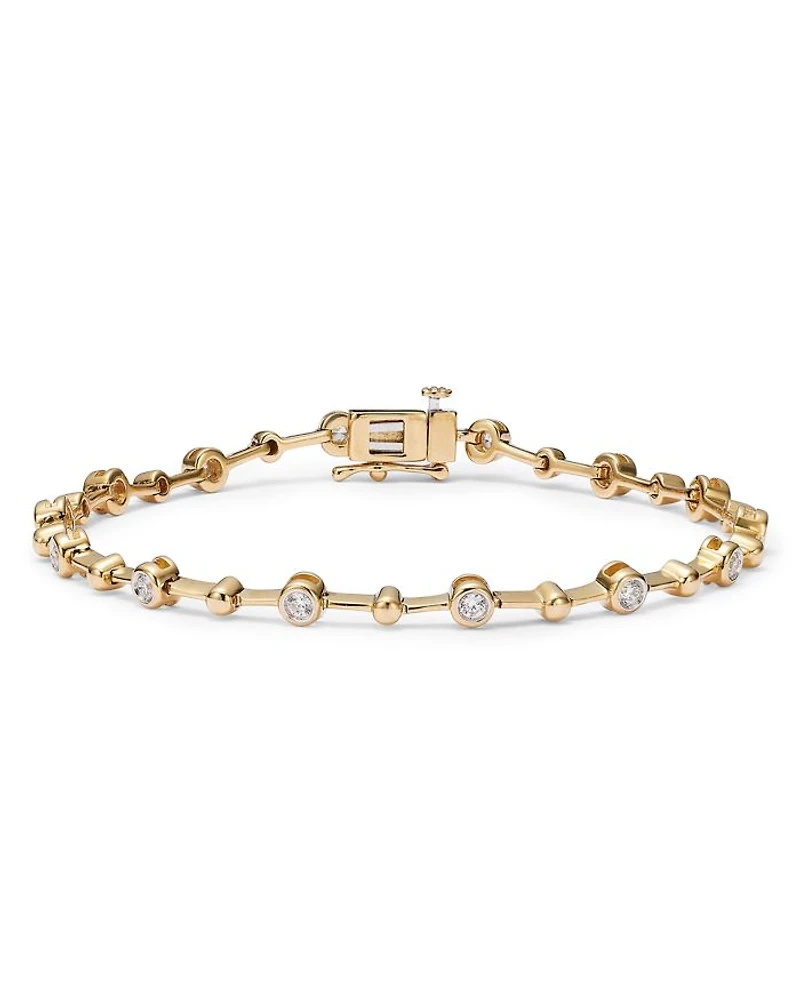 Diamond Station Bracelet in 14K Gold, 0.50 tcw