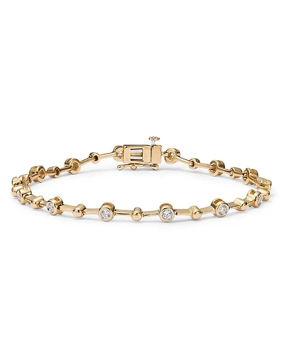 Diamond Station Bracelet in 14K Gold, 0.50 tcw