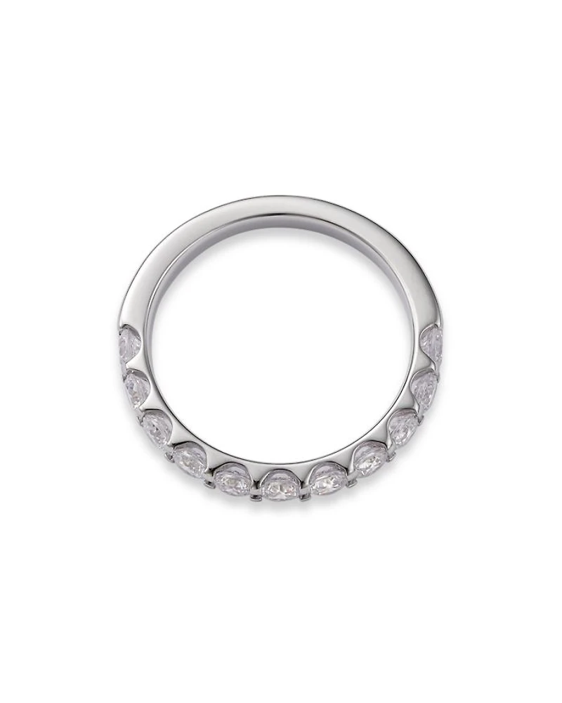 Round Cut Certified Diamond Band in 14K White Gold, 1.25 ct.t.w.