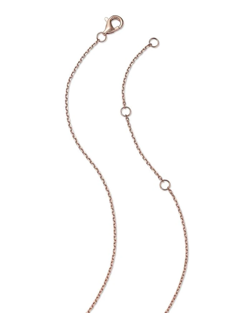 Aquamarine & Diamond Pendant Necklace in 14K Rose Gold, 18"
