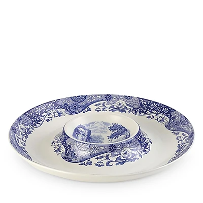 Spode Blue Italian Chip & Dip