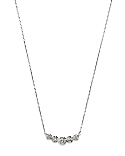 Bloomingdale's Fine Collection Diamond Curved Bar Necklace