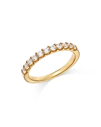 Round Cut Certified Diamond Band in 14K Yellow Gold