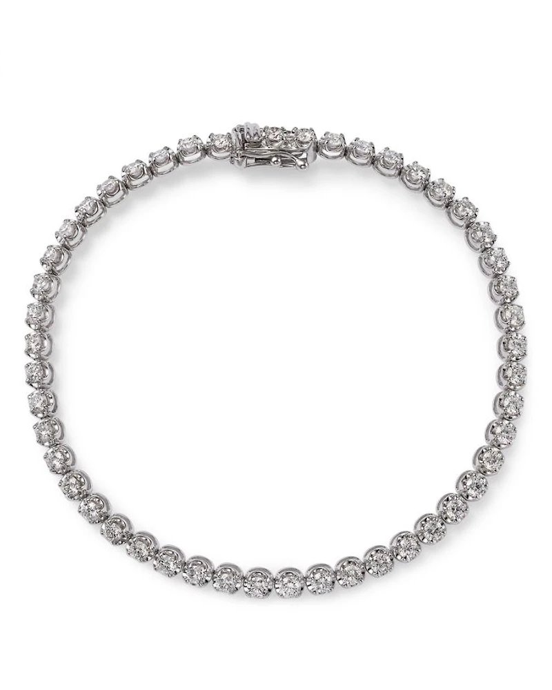 Certified Colorless Diamond Tennis Bracelet Collection 14K White Gold, 2.0-10.0 tcw