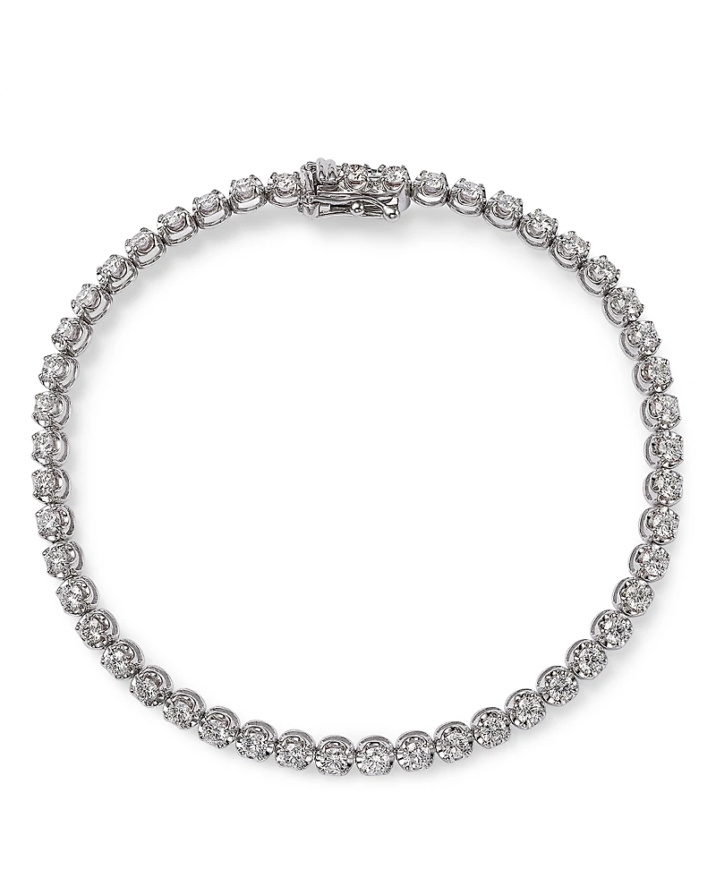 Bloomingdale's Fine Collection Certified Colorless Diamond Tennis Bracelet