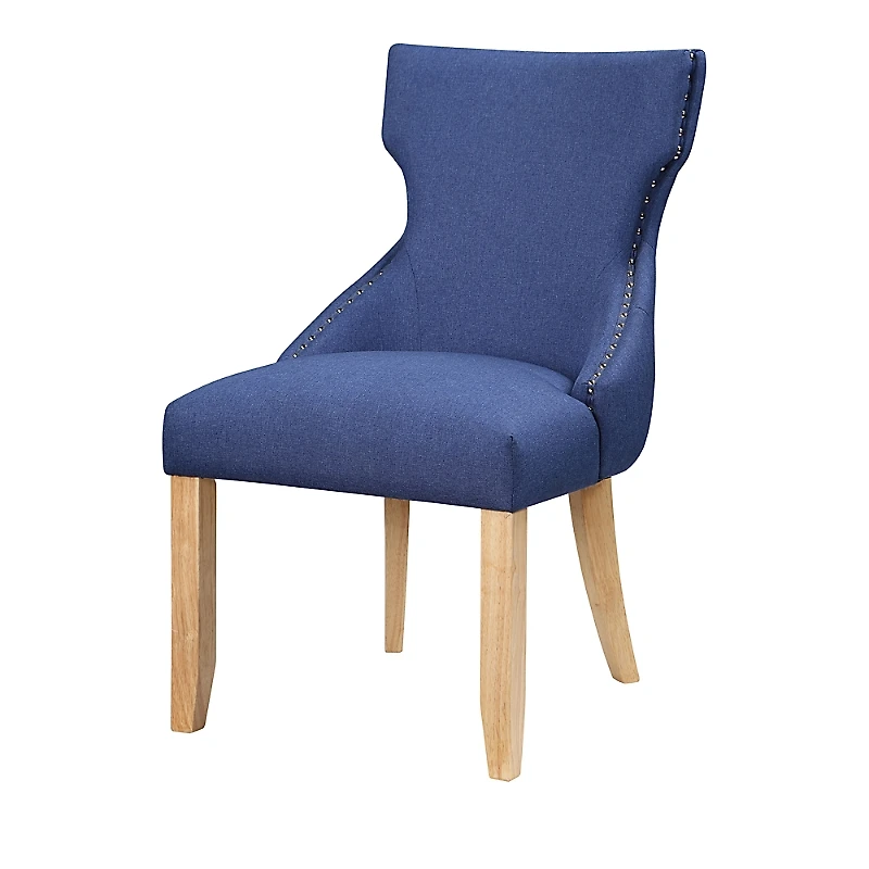 Furniture of America Rietta Linen Upholstered Tufted and Nailhead Side Chairs, Set 2