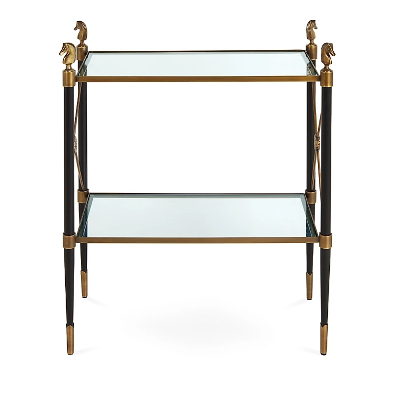 Jonathan Rider Two Tier Brass Side Table