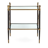 Jonathan Rider Two Tier Brass Side Table
