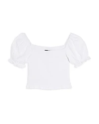 Girls' Marlee Smocked Floral Puff Sleeve Top