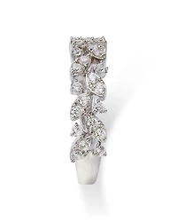 Diamond Leaf Band in 14K White Gold, 0.50 tcw
