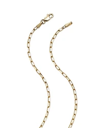 Diamond Solitaire Paperclip Necklace in 14K Yellow Gold, 0.15 tcw