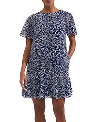 Sadie Printed Flounce Hem Dress