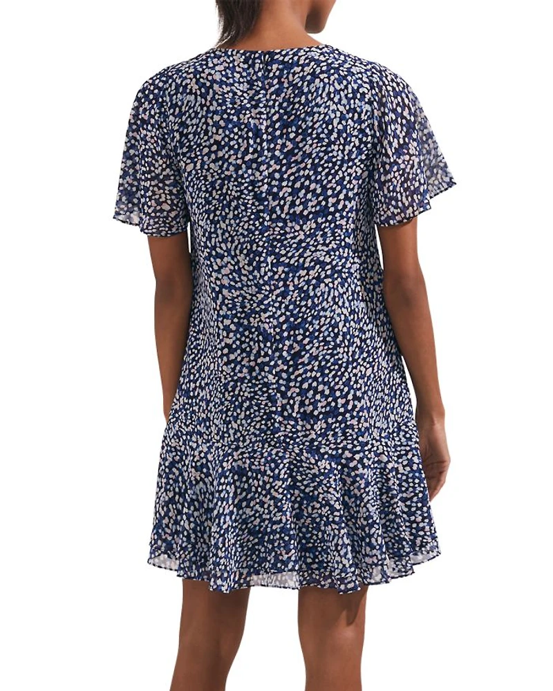 Sadie Printed Flounce Hem Dress
