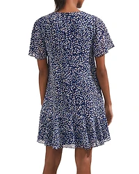 Sadie Printed Flounce Hem Dress