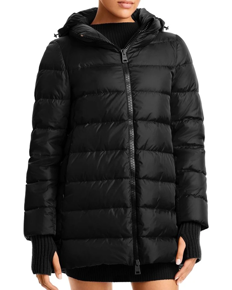 Hooded A-Line Puffer Coat