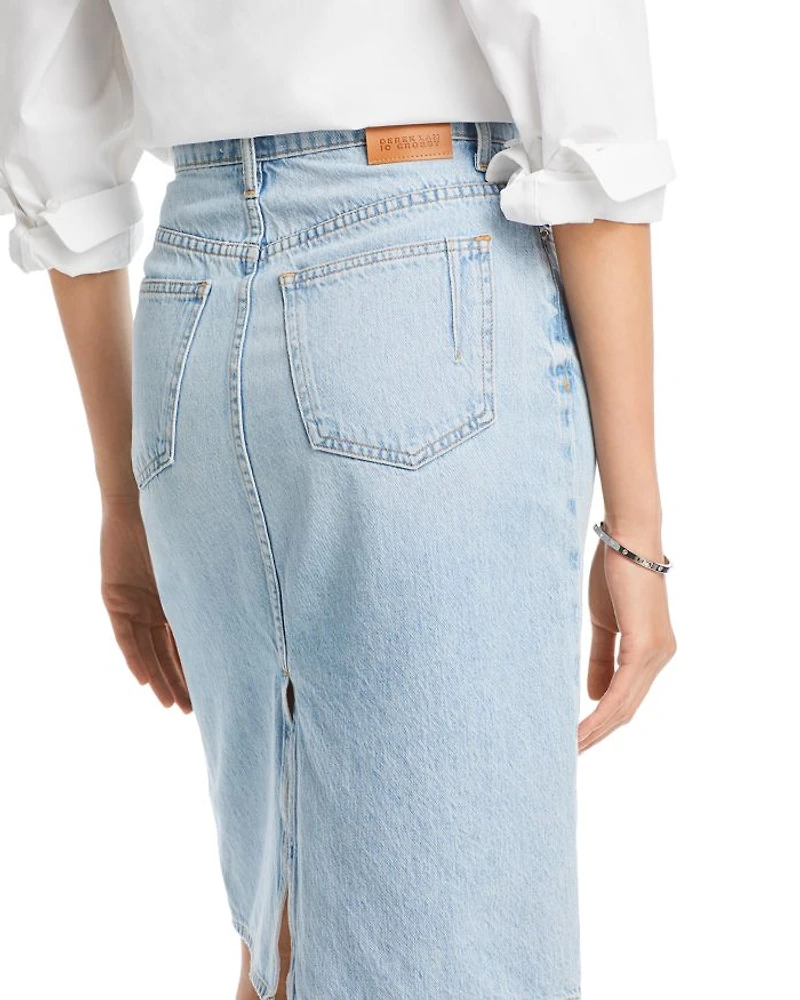 Cotton Juliet High Rise Denim Skirt