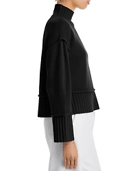 Boxy Mock Neck Cashmere Sweater - Exclusive