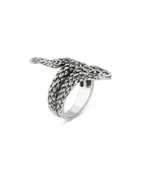 Sterling Silver Scaled Snake Coil Ring