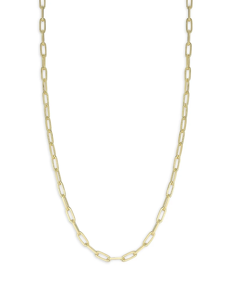 Milanesi And Co 18K Gold Plated Sterling Silver Paperclip Chain Necklace, 24