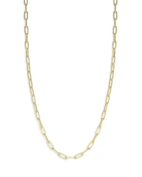 Milanesi And Co 18K Gold Plated Sterling Silver Paperclip Chain Necklace, 24