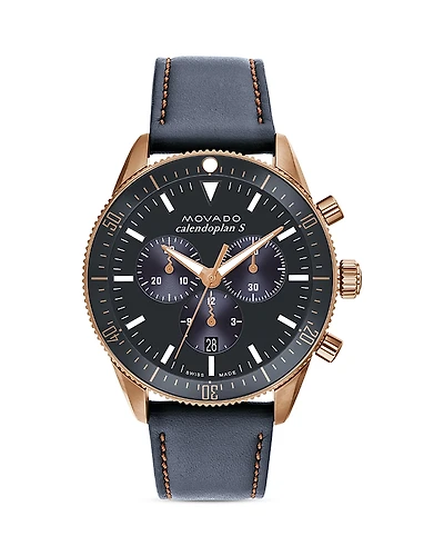 Movado Calendoplan S Bronze Ion Plated Stainless Steel Chronograph, 42mm