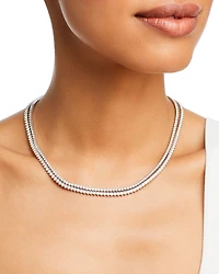 Certified Colorless Diamond Classic Tennis Necklace Collection 14K White Gold, 5.5-7 tcw