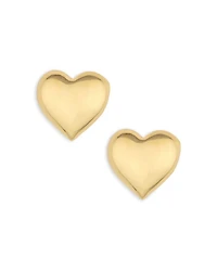 Polished Heart Stud Earrings