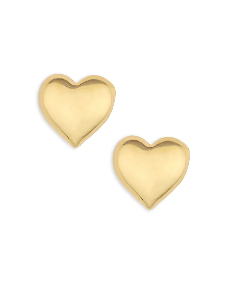 Ettika Polished Heart Stud Earrings