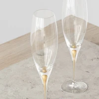 Intermezzo Gold Champagne Glasses, Set of 2