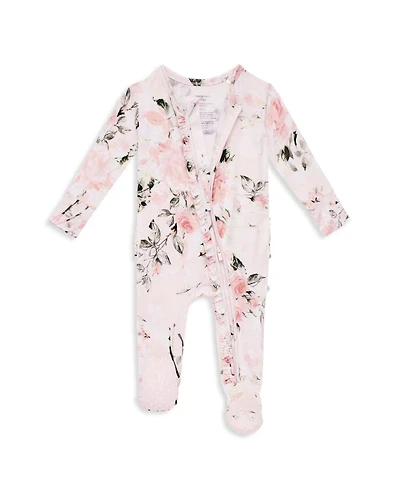 Girls' Vintage Pink Rose Ruffled Footie - Baby