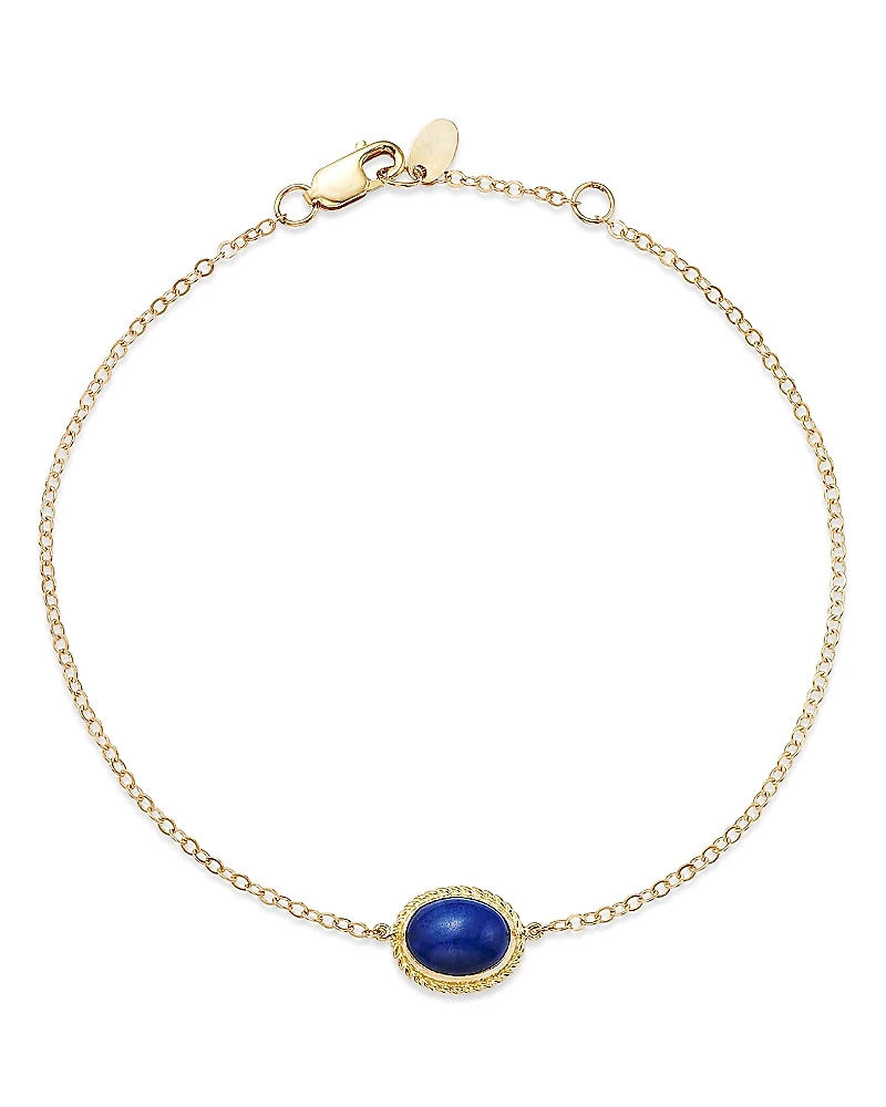 Bloomingdale's Fine Collection Blue Lapis Station Bracelet