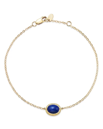 Bloomingdale's Fine Collection Blue Lapis Station Bracelet