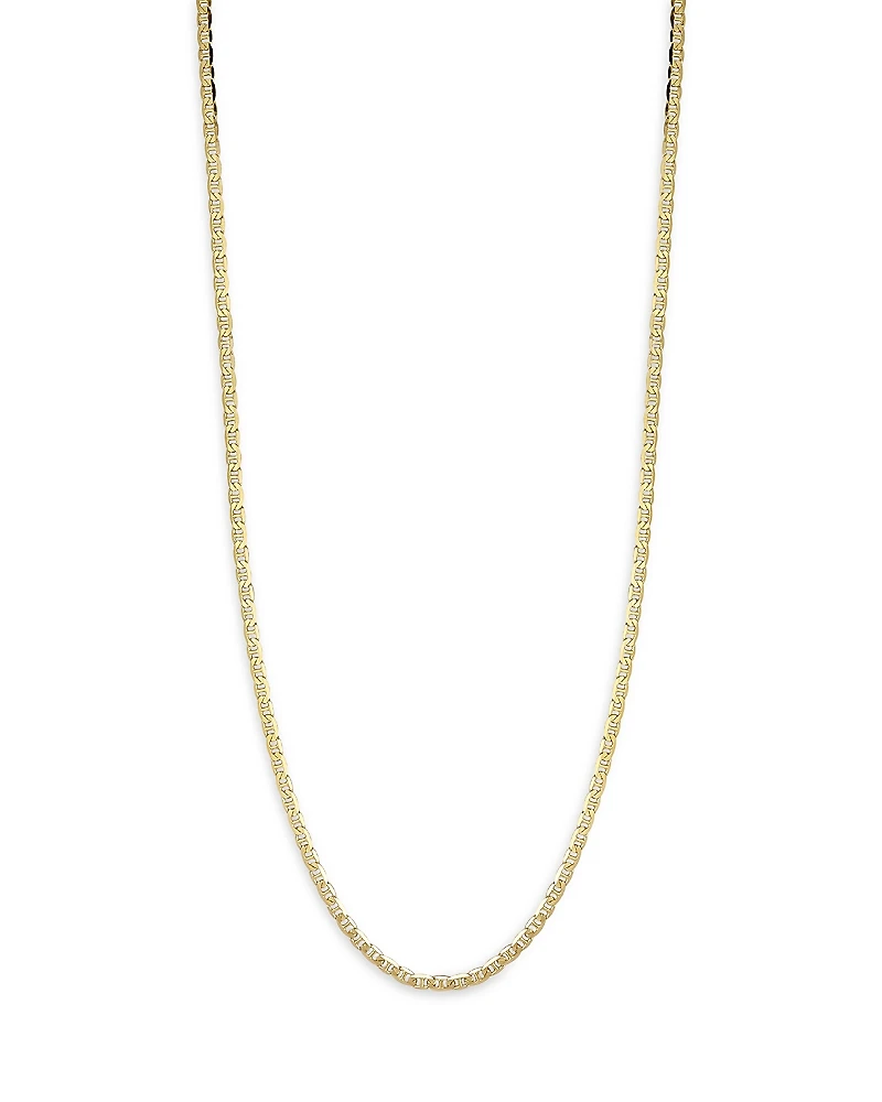 Milanesi And Co 18K Yellow Gold on Sterling Silver 4mm Mariner Link Chain Necklace, 20