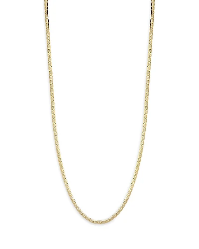 Milanesi And Co 18K Yellow Gold on Sterling Silver 4mm Mariner Link Chain Necklace, 20