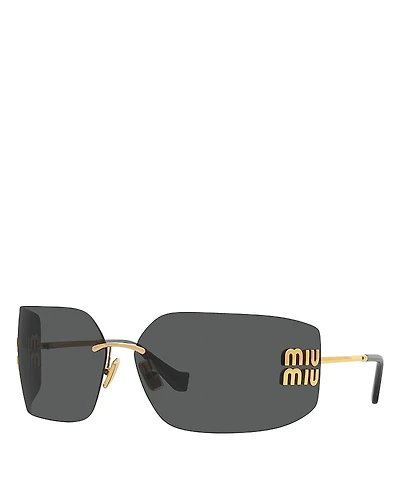 Miu Miu Rectangle Sunglasses, 80mm