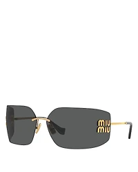 Miu Miu Rectangle Sunglasses, 80mm