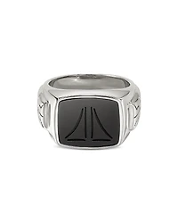 John Hardy Sterling Silver Onyx Signet Ring