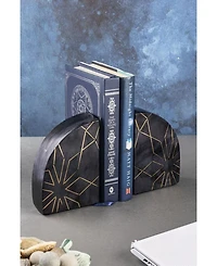 Enchant Black Marble Bookends, Set of 2