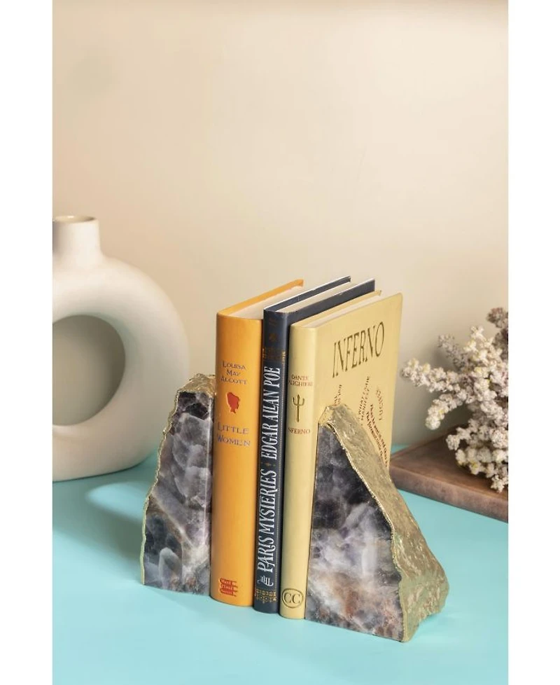Dazzle Amethyst Bookends - Set of 2