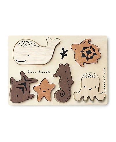 Wee Gallery Wooden Tray Puzzle - Ocean Animals