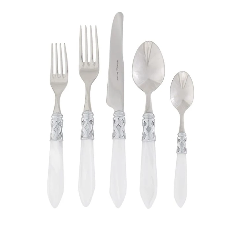 Aladdin Brilliant White 20 Piece Flatware Set