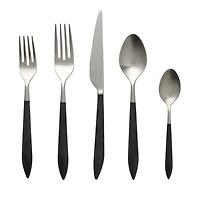 Ares Argento & Black 20 Piece Flatware Set