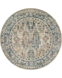 Mirabel MBE-2302 Round Area Rug, 5'3" x 5'3"