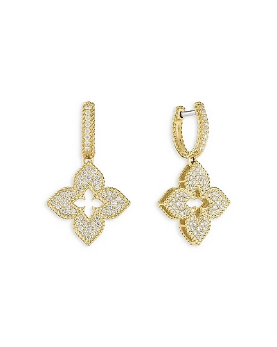 Roberto Coin 18K Yellow Gold Venetian Princess Diamond Drop Earrings, 0.77 tcw