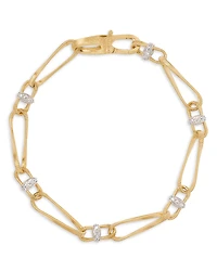 Marco Bicego 18K Yellow & White Gold Marrakech Onde Diamond Link Bracelet