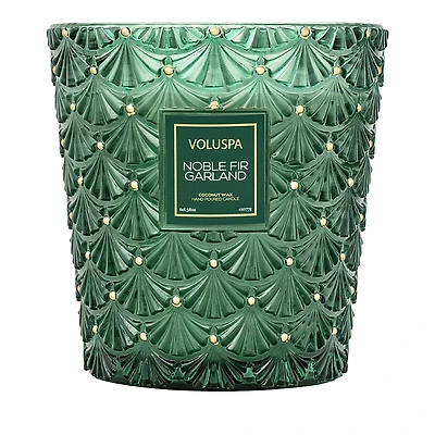 Voluspa Noble Fir Garland Wick Hearth Candle