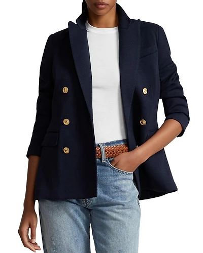 Knit Double Breasted Blazer