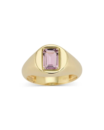 Alberto Amati 14K Yellow Gold Amethyst Signet Ring