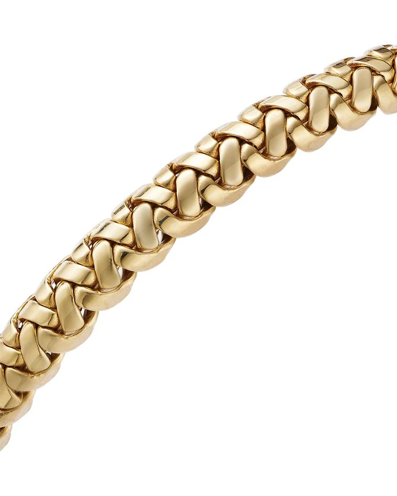 14K Yellow Gold Braid Link Bracelet