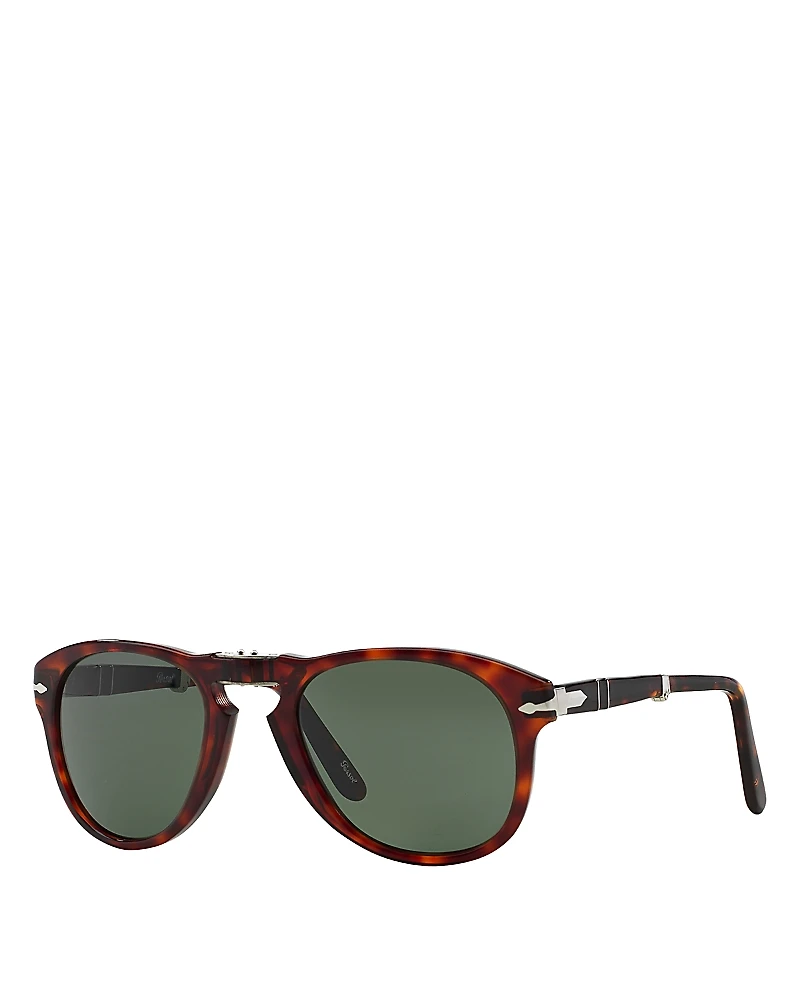 Persol Folding Round Sunglasses, 54mm